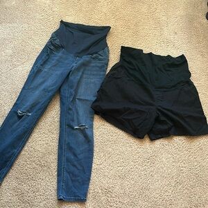 Plus Size Maternity Jeans and Shorts Combo 2xl